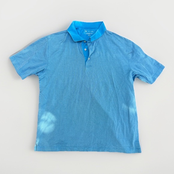 Jos. A. Bank Leadbetter Golf Polo Blue And White All Over Mens Large - Picture 1 of 3